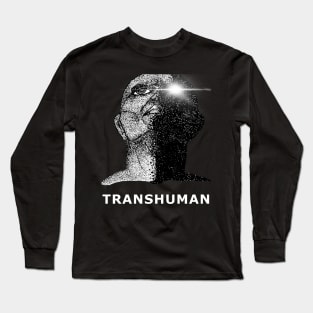 Transhuman Evolution of Man in Dystopian Future Artwork (black/white) Long Sleeve T-Shirt